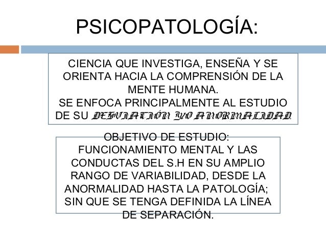 psicopatologia definicion